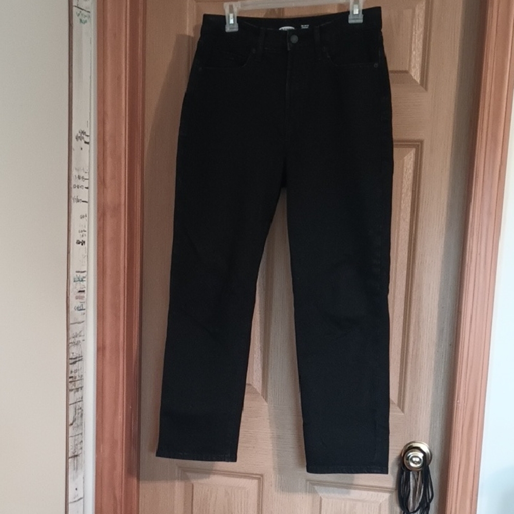 Old Navy Sky-Hi Straight Black Jeans